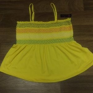 🔥 Sale 🔥No Boundaries Yellow Smocked Tube Top  XL